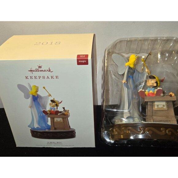Hallmark Pinocchio Fairy Ornament color changing  'A Real Boy' New - Picture 7 of 9